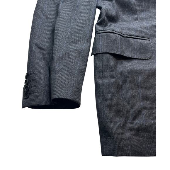 10-21 CANALI Men's Single-Breasted Blazer 100% Pure Wool Grey Size 48R - Picture 4 of 9
